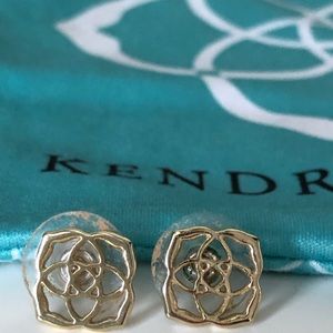 Kendra Scott Gold Logo Earrings